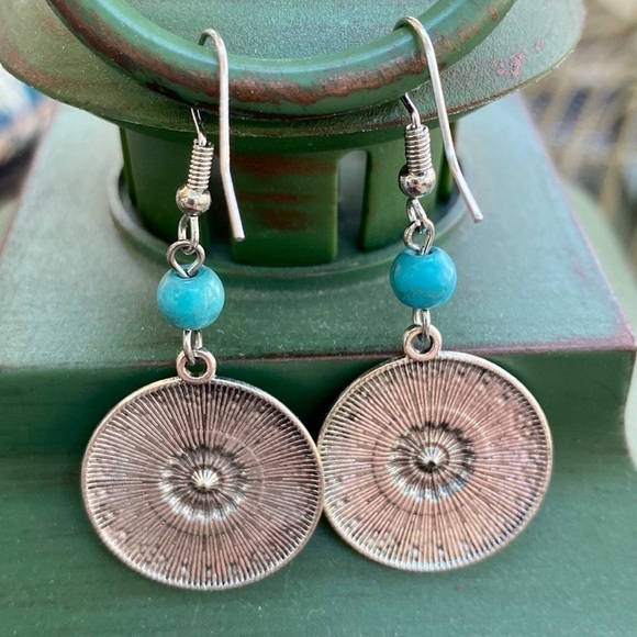 NEW Boutique Silver Drop Western Boho Style Earrings - Picture 10 of 12